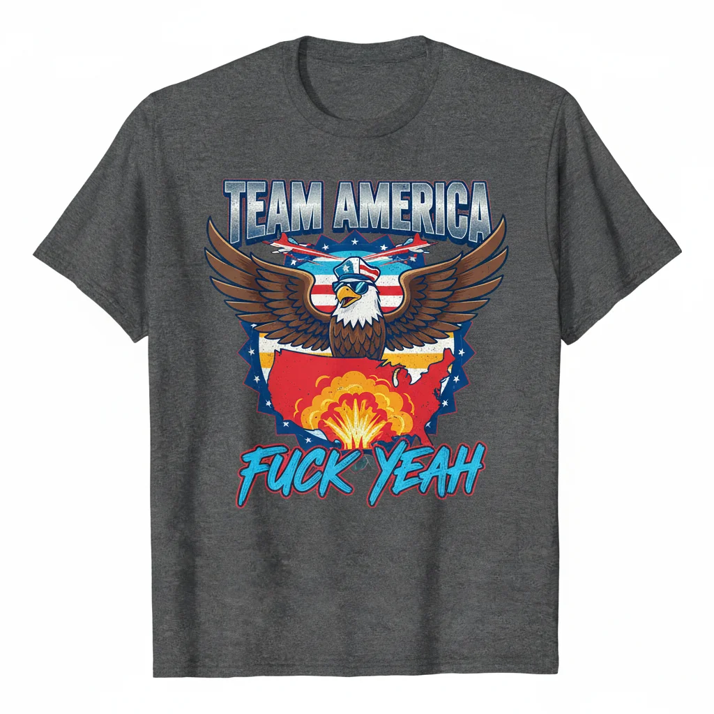 Team America "Fuck Yeah" Shirt | Ultra-Durable & Vibrant Graphic Tee