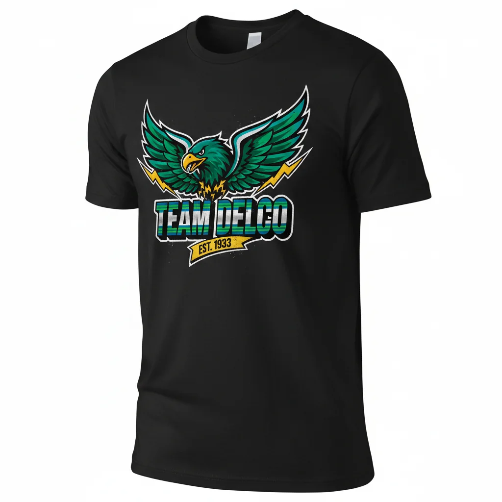 Team Delco Eagles Colors Essential T-Shirt - Philadelphia Football Fan Apparel