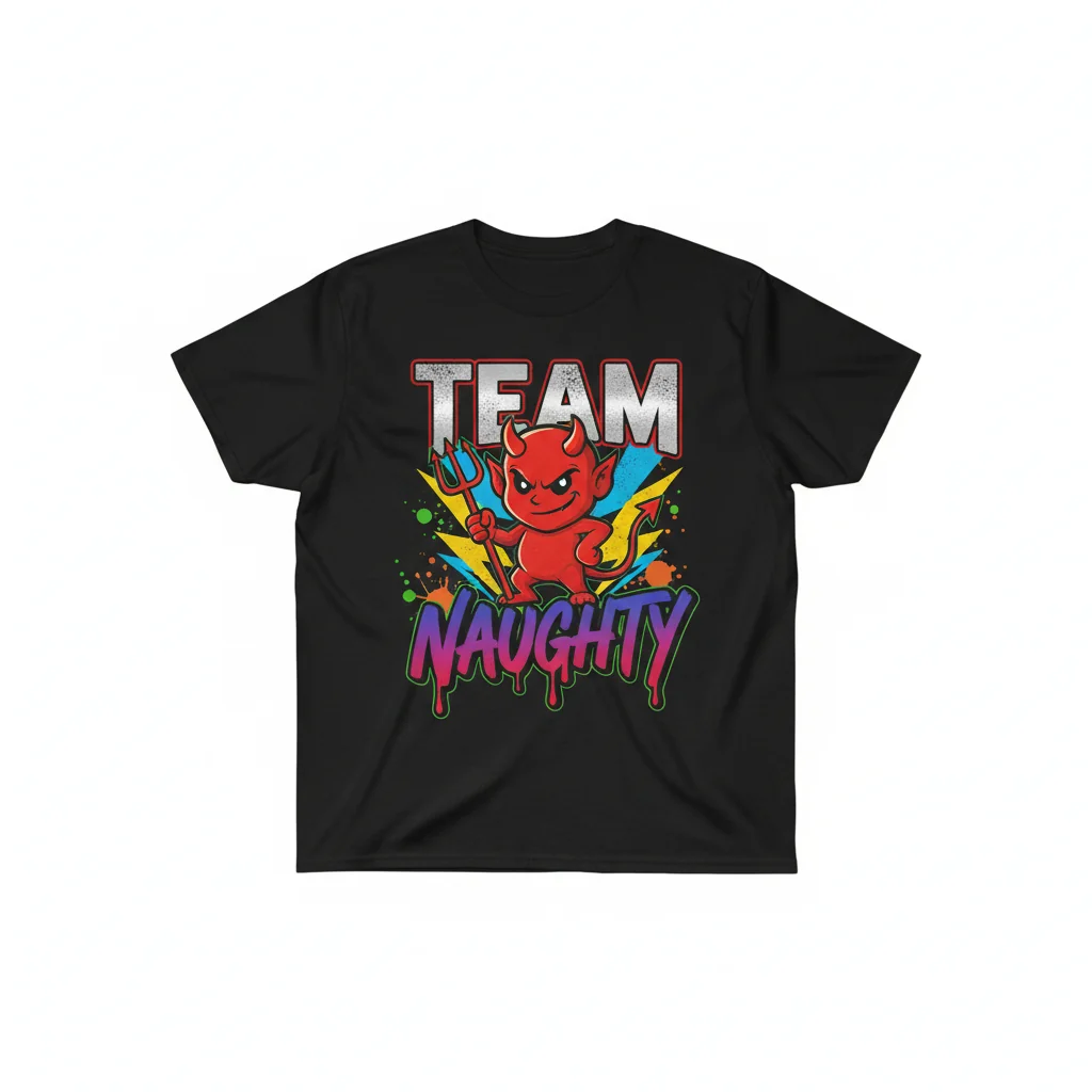Team Naughty – The Durable, Fade-Resistant Essential T-Shirt