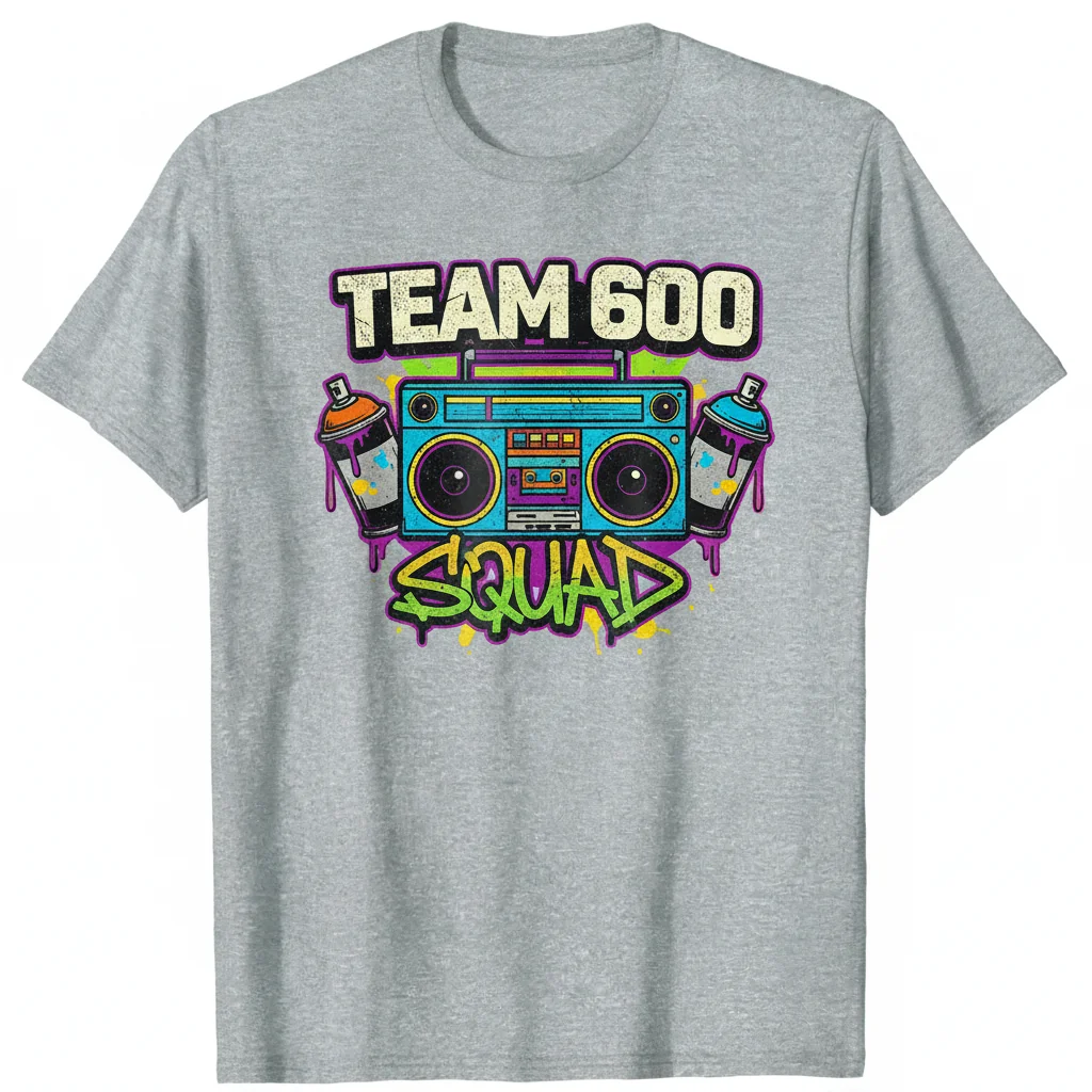 Team600 Squad Hip Hop Rap Worn Look T-shirt – Built to Last, Designed to Impress