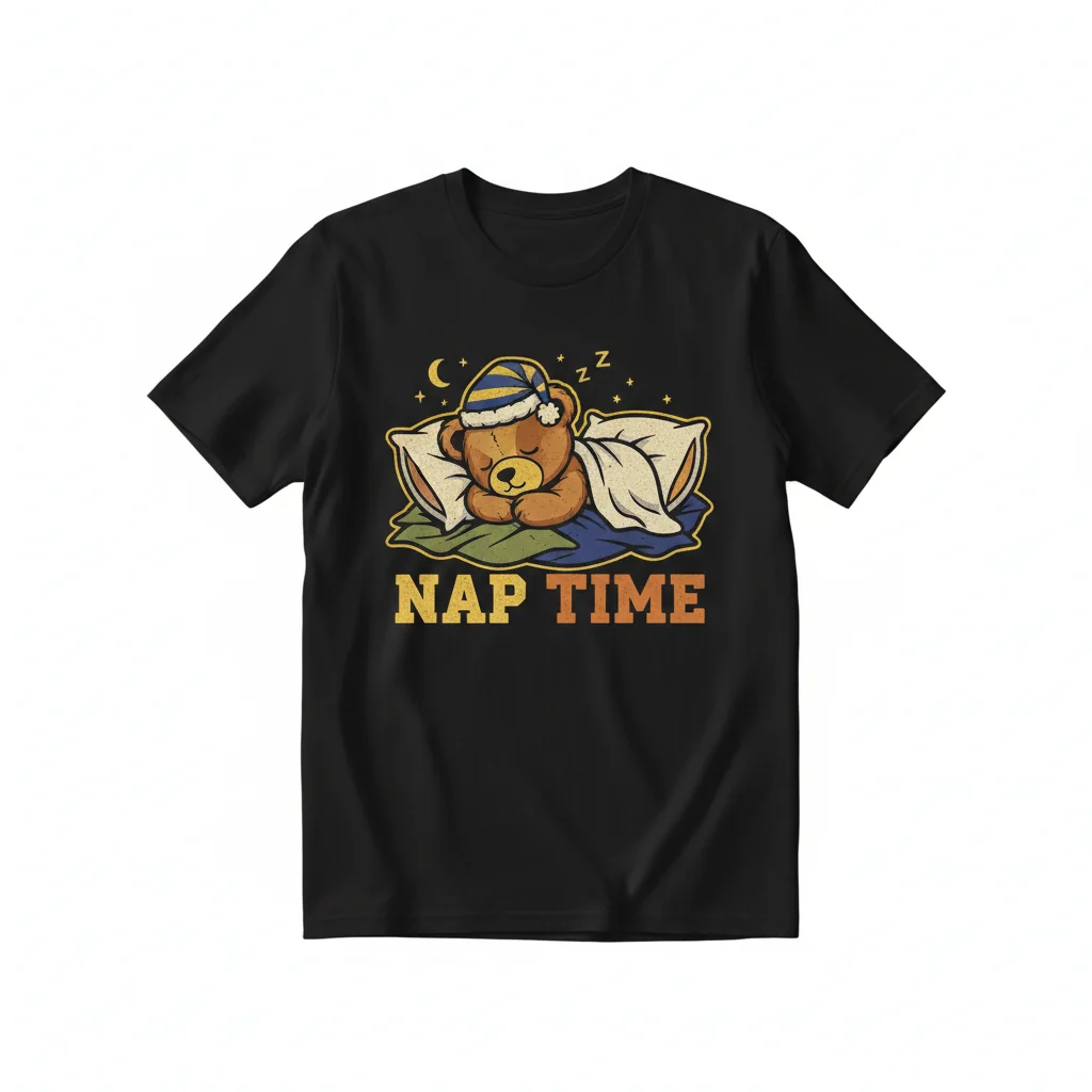 Teddy Bear Nap Time T-Shirt – Soft & Cozy Essential Tee