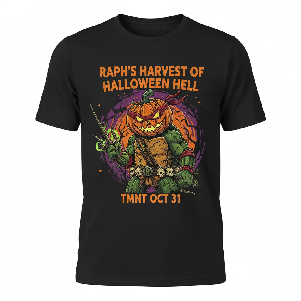 Raphael Halloween Pumpkin Tee – Street Ready TMNT Vibe