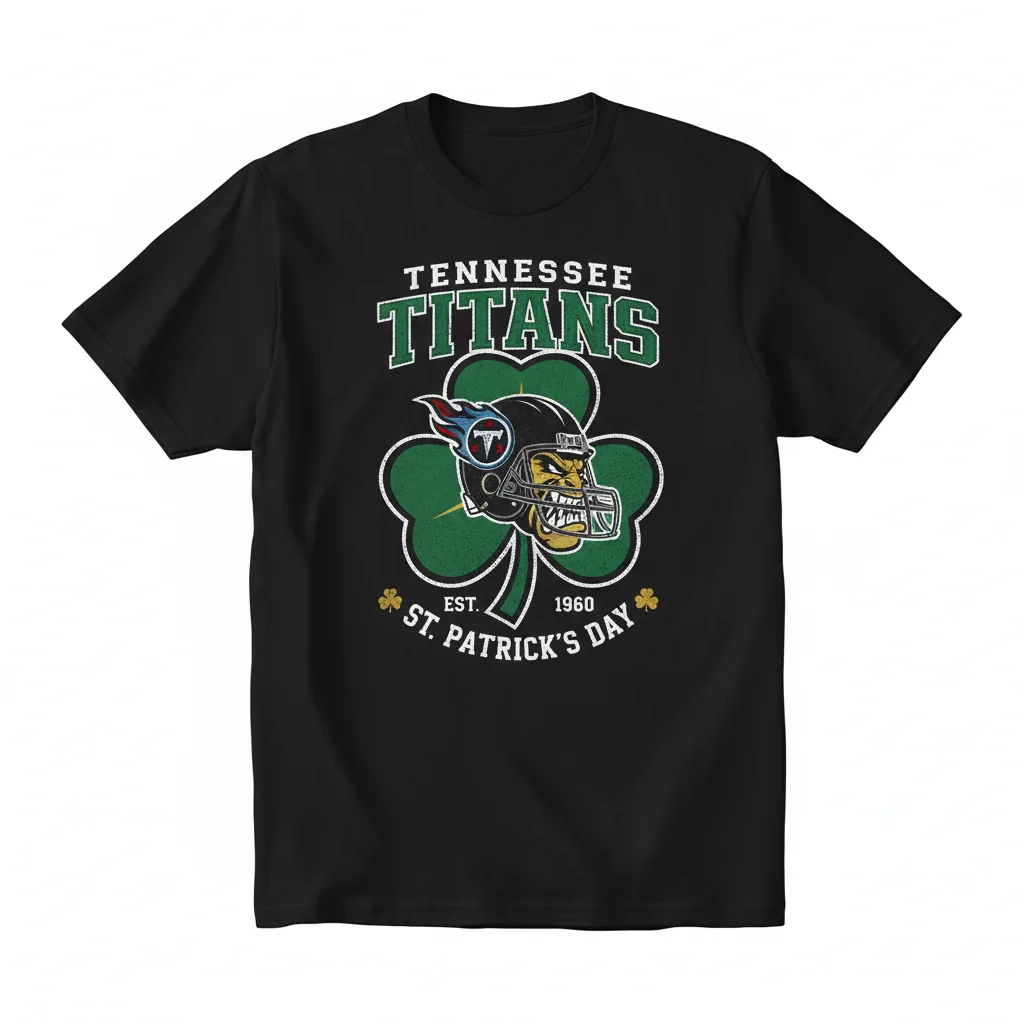 Tennessee Titans est 1960 St. Patrick’s Day Lucky Fan Tee - Durable & Fade-Resistant