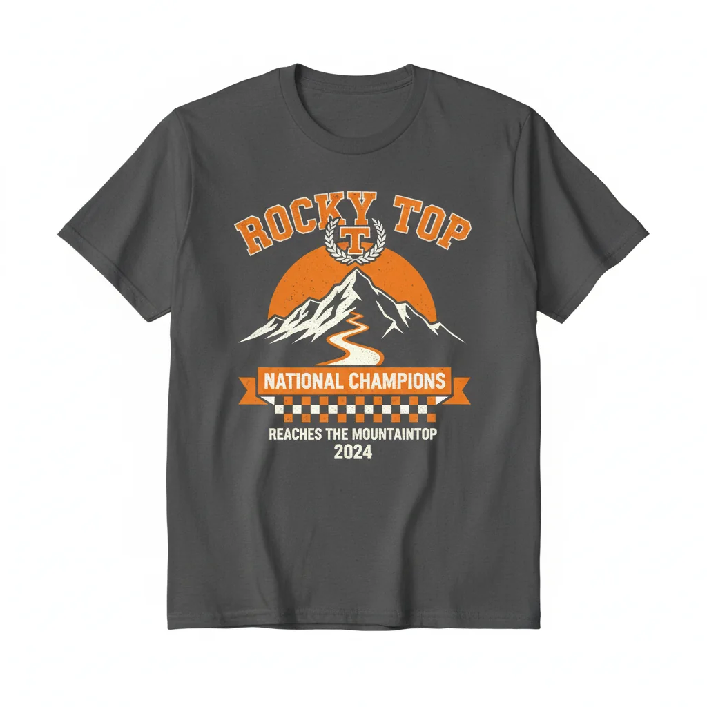 Tennessee Volunteers 2024 National Champions Rocky Top Mountaintop T-Shirt