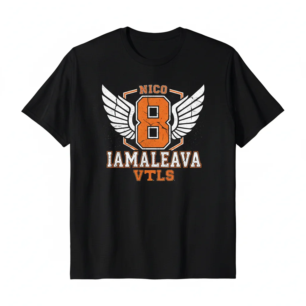 Tennessee Volunteers Nico Iamaleava #8 Player T-Shirt – Officially Licensed Fan Apparel