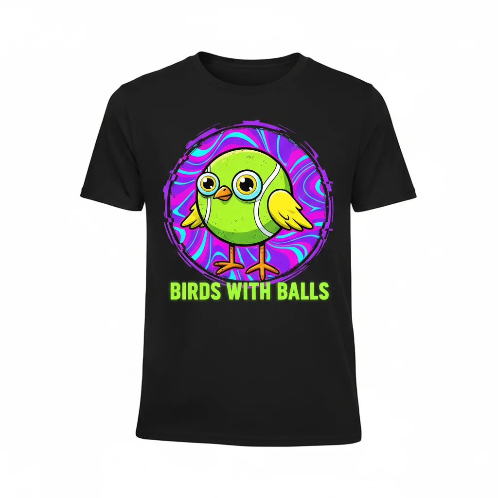 Pelota de Tenis Pájaro - Playera Esencial con Estampado Duradero y Ajuste Perfecto