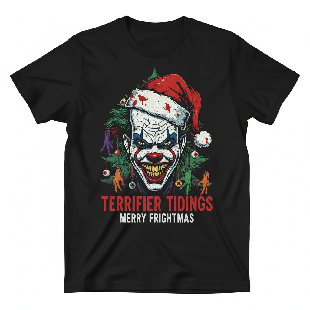 Terrifier Art The Clown Horror Christmas – Premium Graphic Tee