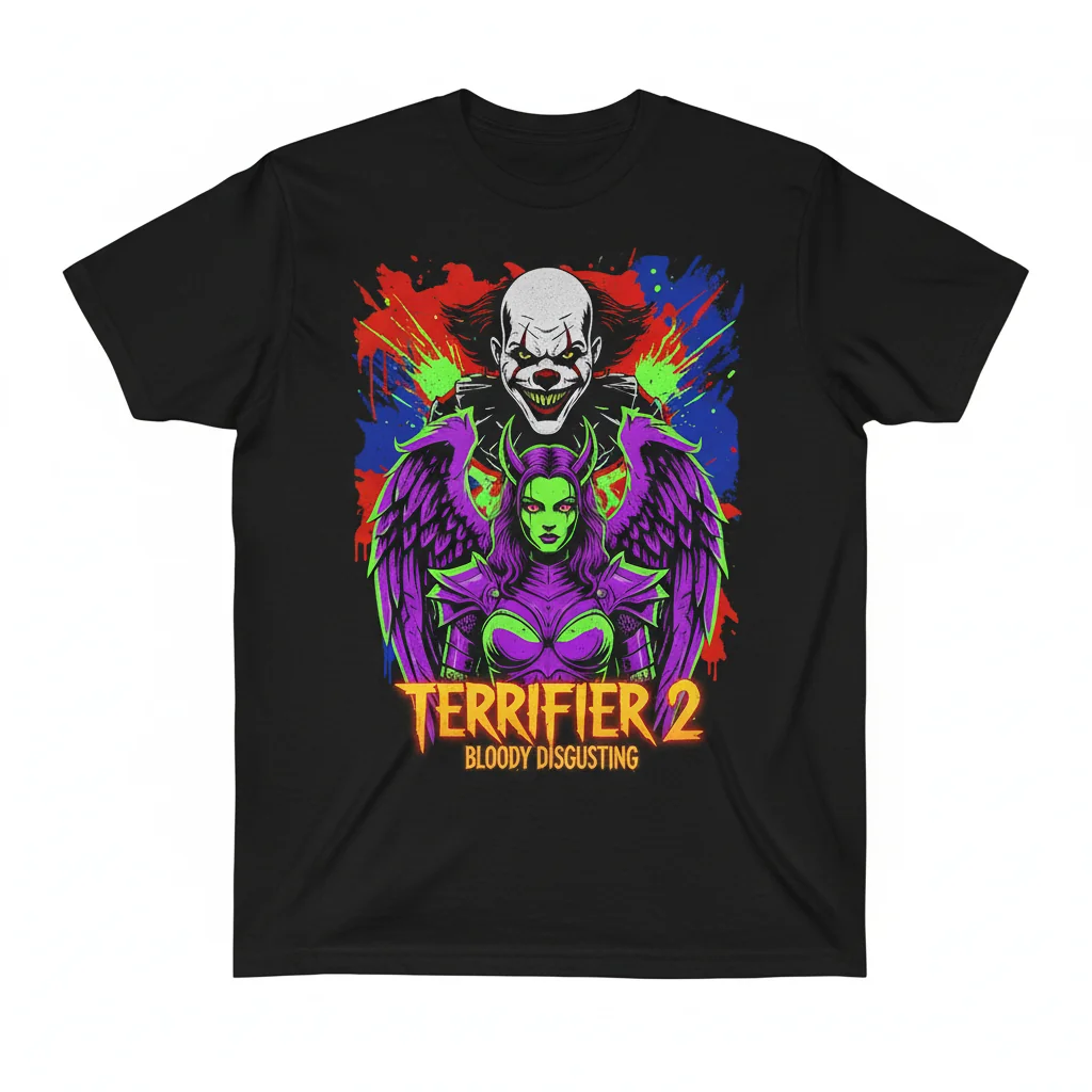Terrifier Sienna & Bloody Disgusting Official Horror T-Shirt - Premium Cotton