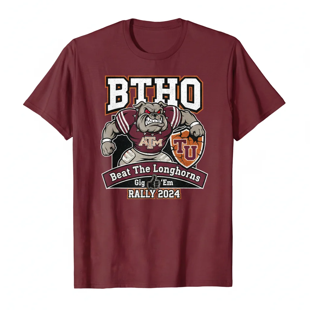Texas A&M Aggies: "BTHO Beat TU!" Rally Tee - A Legacy of Spirit