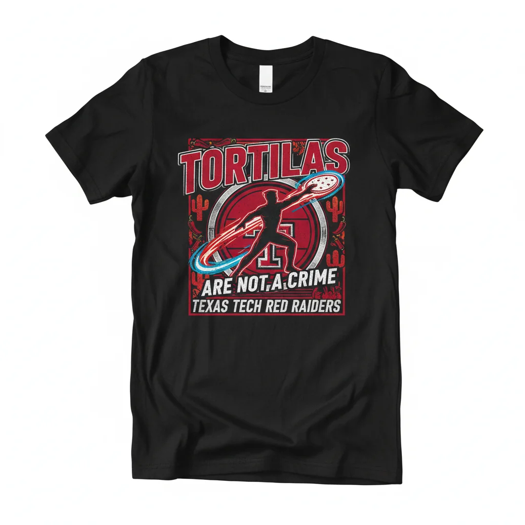 Texas Tech Red Raiders Tortillas Not A Crime T-Shirt - Officially Licensed