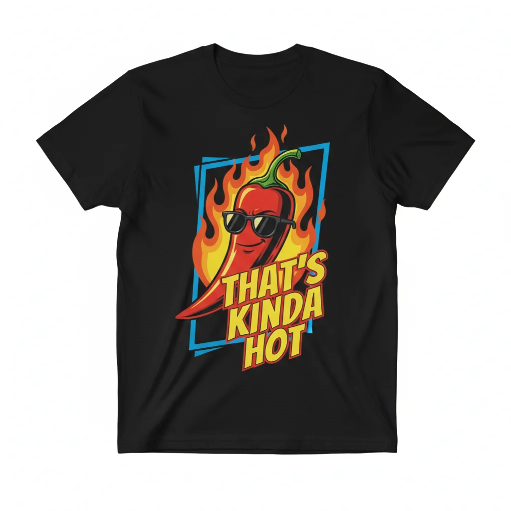 Divertido Camiseta Esencial "That's Kinda Hot" - Comodidad Unisex