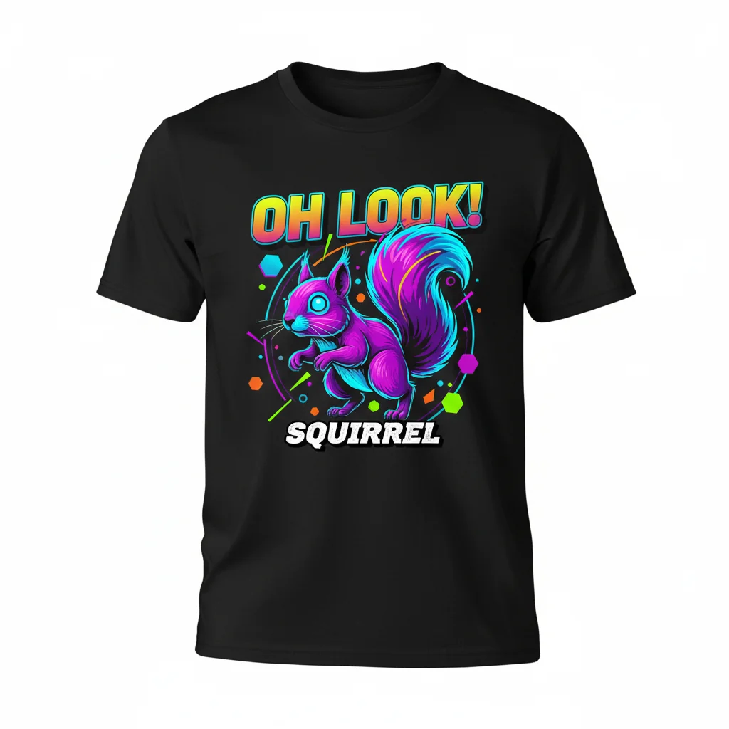 ADHD Squirrel: Oh Look, Squirrel Street Tee