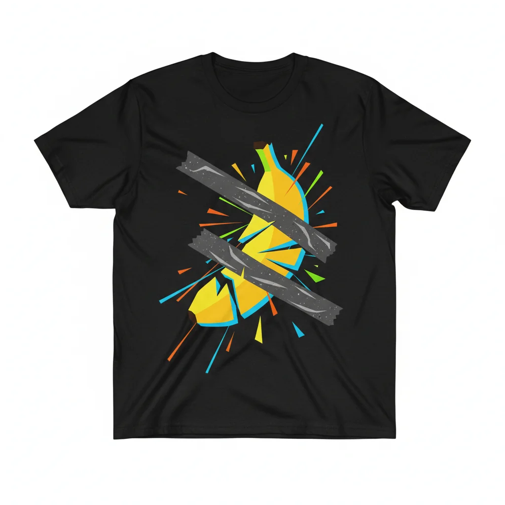The Banana on the Wall T-Shirt | Modern Art Graphic Tee