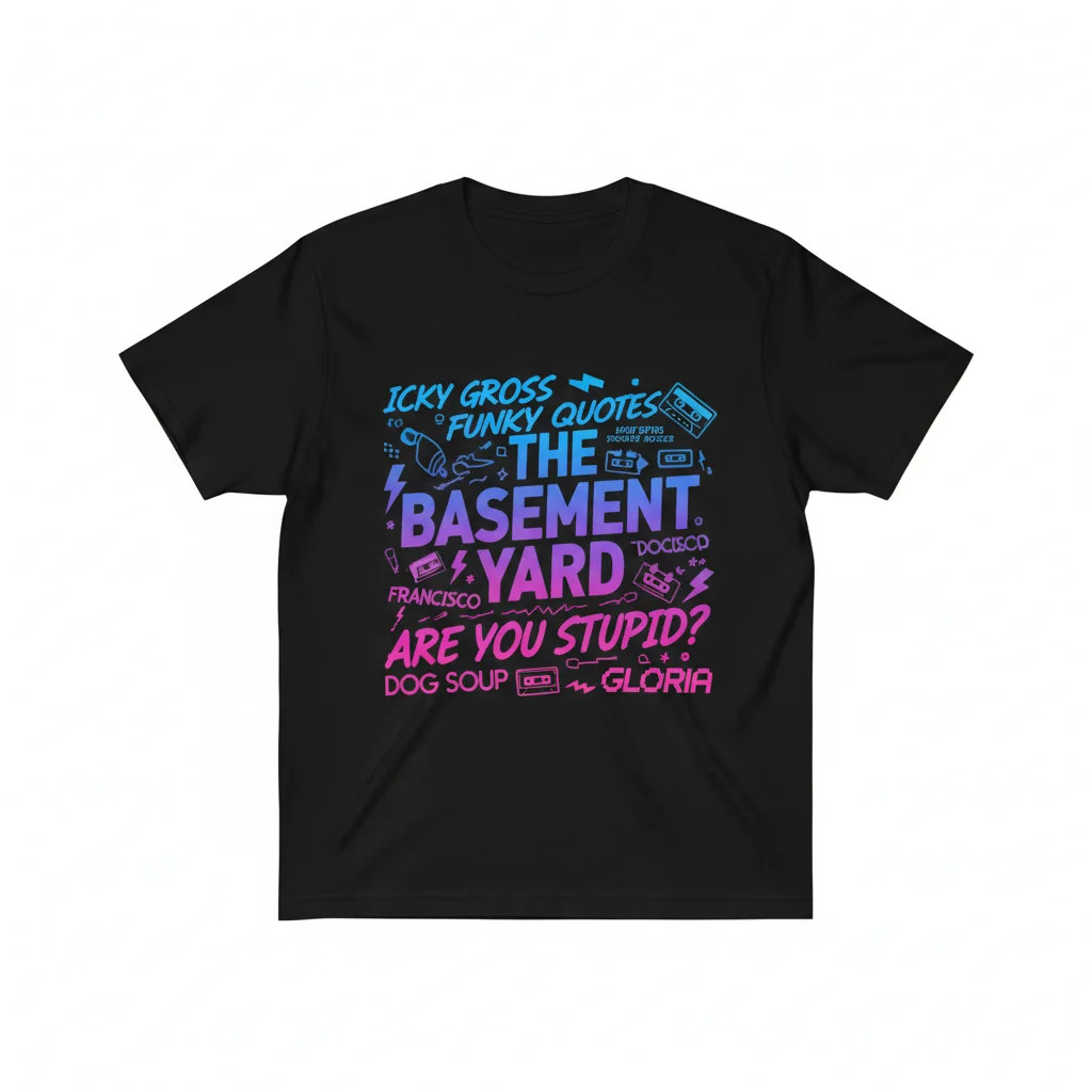 The Basement Yard Podcast Funky Quotes Duochrome Essential T-Shirt - Updated Edition