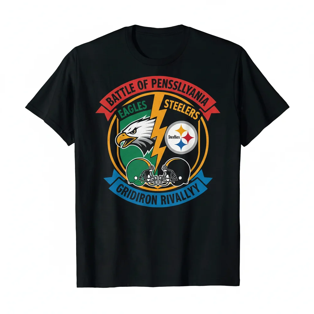 Philadelphia Eagles vs. Pittsburgh Steelers "Battle of Pennsylvania" T-Shirt
