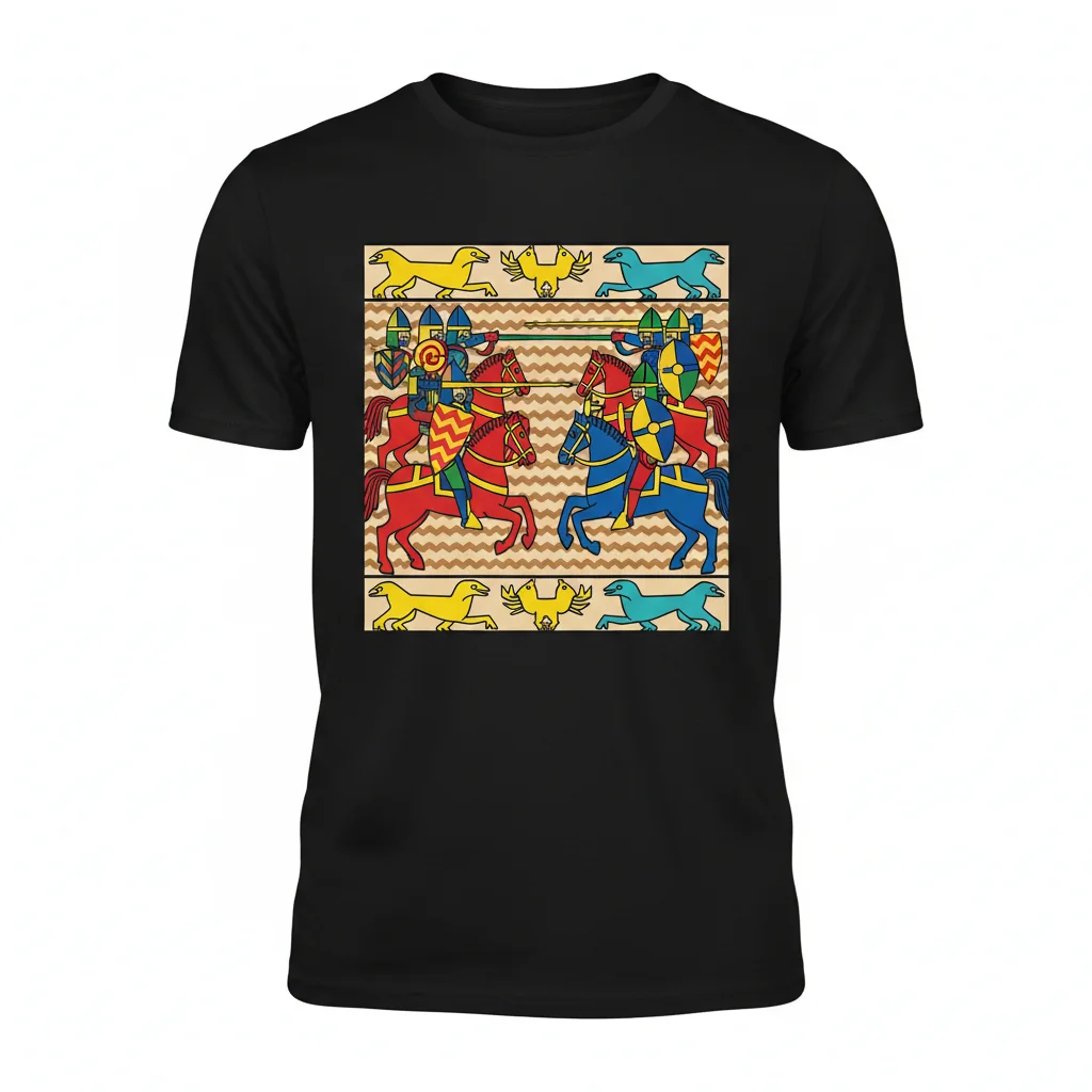 The Bayeux Tapestry Norman Army Battle Hastings Knights Horseback Active T-Shirt