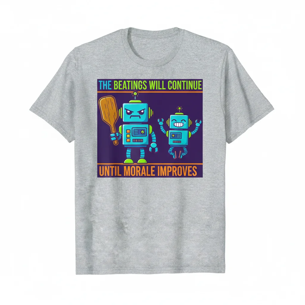 The Beatings Will Continue Until Morale Improves T-Shirt | Funny Sarcastic Quote Tee