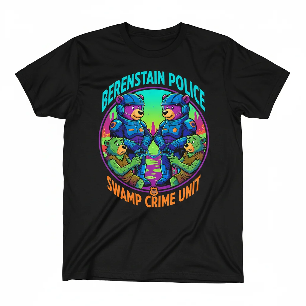 The Berenstain Bears Arrest the Swamp Bears T-Shirt | Funny Parody Graphic Tee