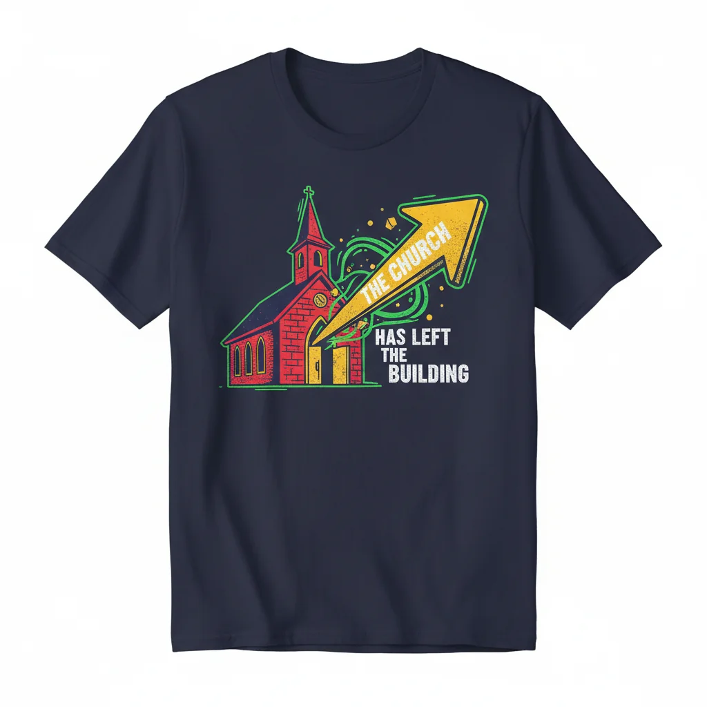 The Church Has Left The Building Essential T-Shirt - Premium Ring-Spun Cotton Tee