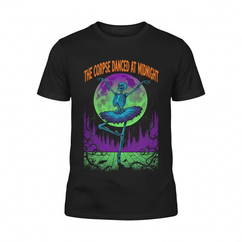 The Corpse Danced at Midnight Essential T-Shirt – Spooky Goth Unisex Tee
