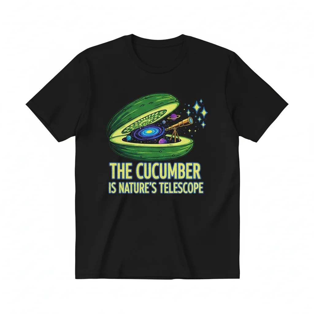 T-Shirt Esencial "El Pepino es el Telescopio de la Naturaleza" - Comodidad Duradera y Estilo Vibrante