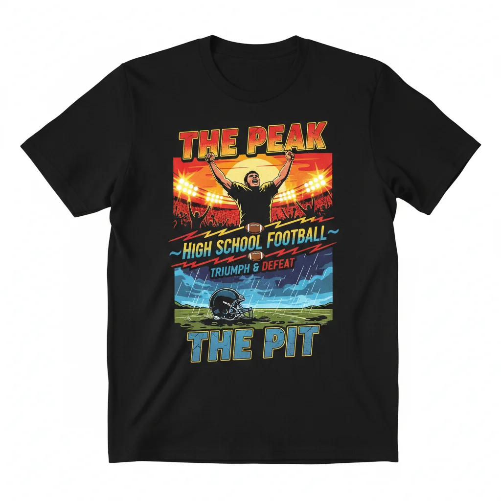 The Epic Highs and Lows High School Football Tee: Durable Comfort, Fade-Resistant Style