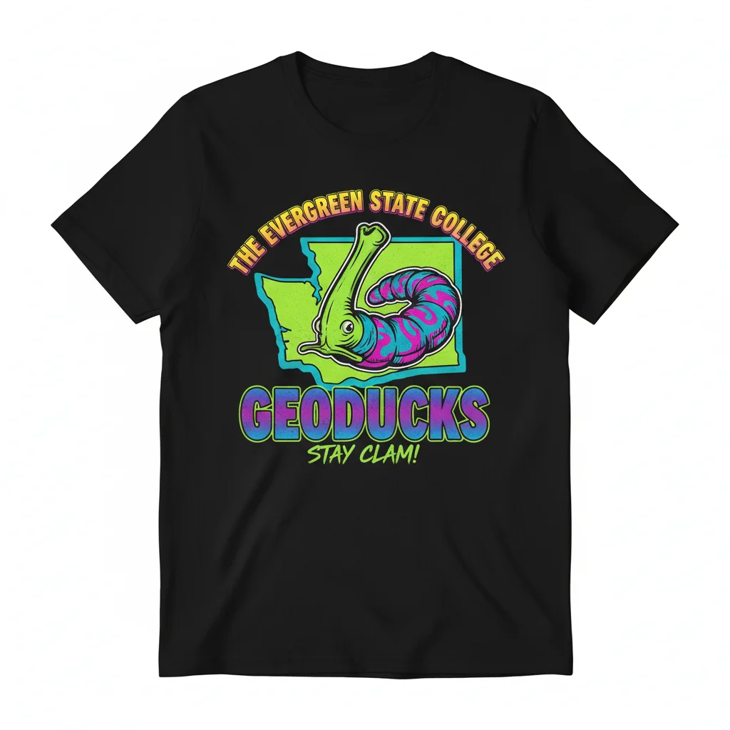 The Evergreen State College Geoducks: '90s Vibe, Timeless Spirit Tee