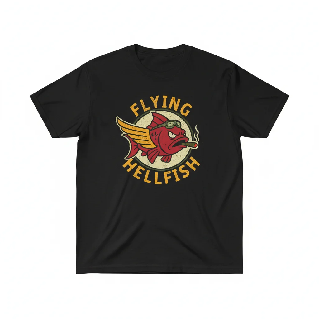 Hellfish Logo Classic Tee: Essential Street Vibe 1 Hellfish Logo Classic Tee: Essential Street Vibe