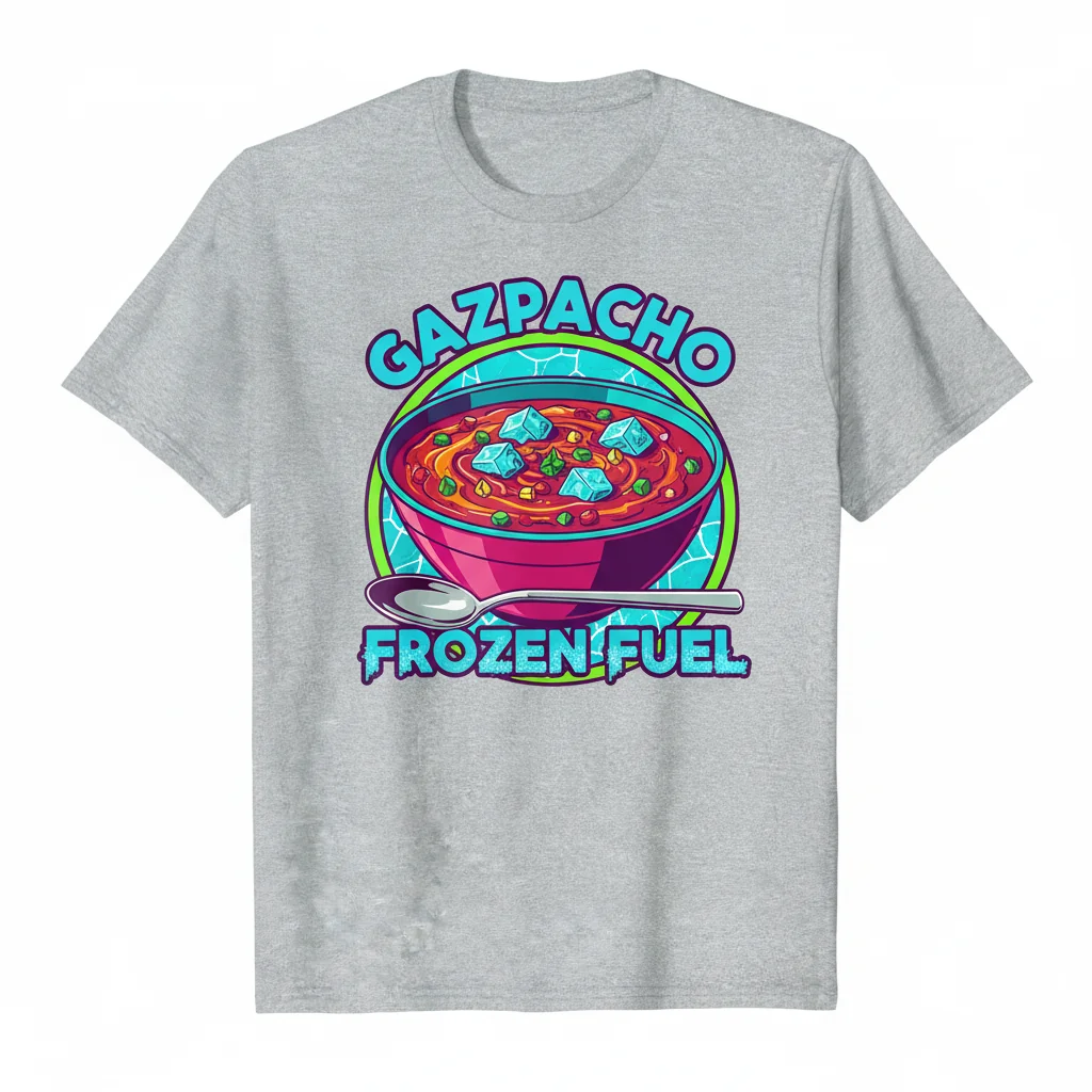 Camiseta "Garpacho Soup Cold Enthusiast" - 100% Algodón Peinado, Ajuste Retail