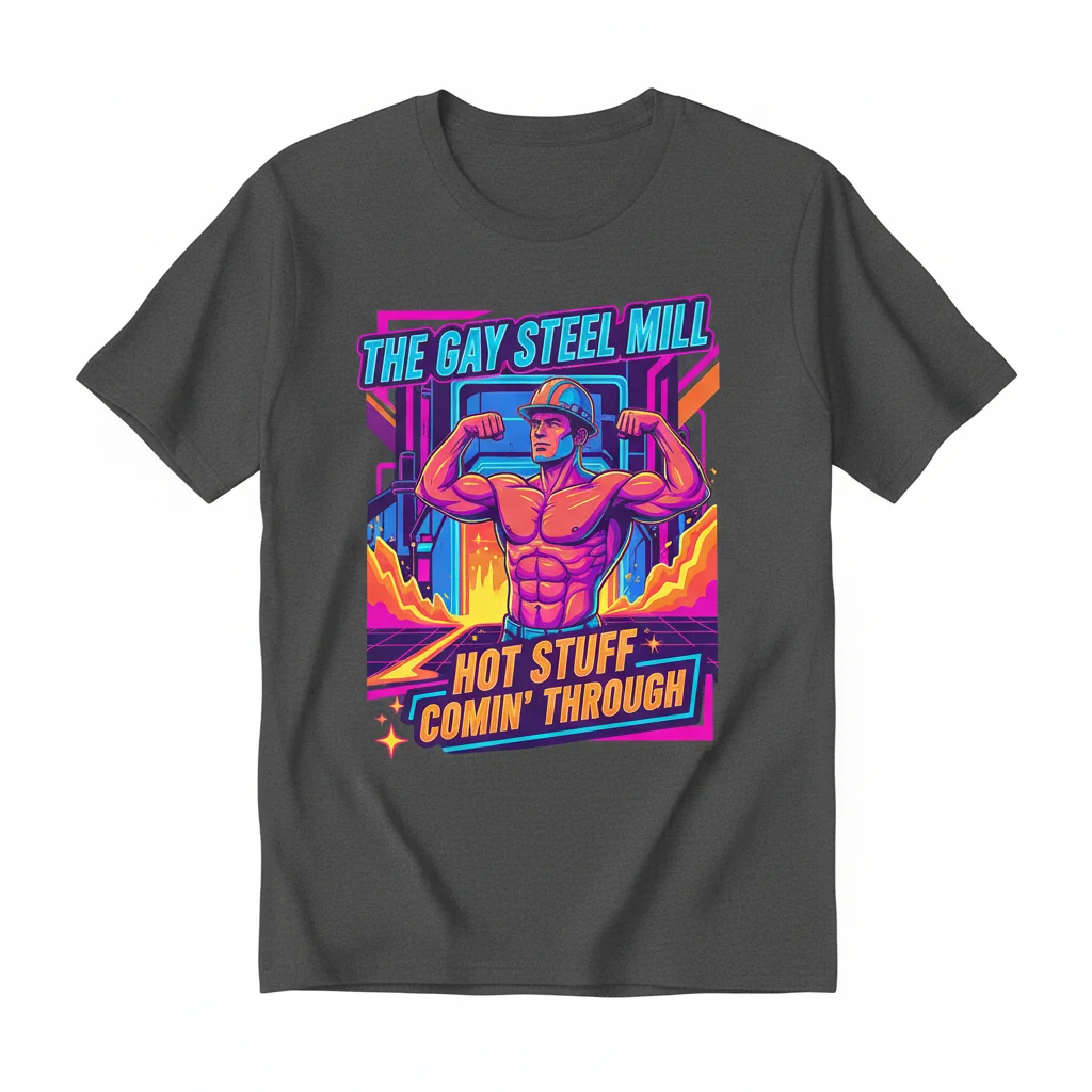 The Gay Steel Mill: Hot Stuff Comin' Through – Essential Tee