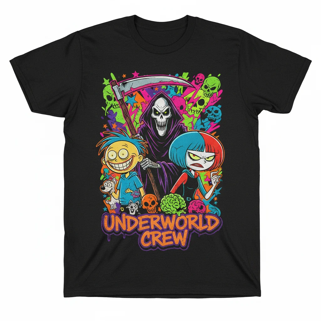 Billy & Mandy Characters Premium Graphic Tee – Ultra-Durable & Fade-Resistant