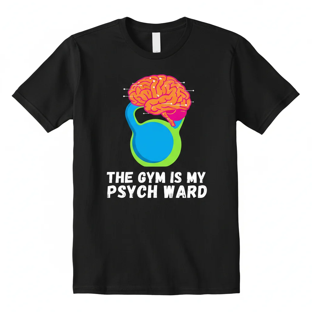 Funny Fitness T-Shirt: "The Gym is My Psych Ward" Mental Health Workout Tee for Men & Women