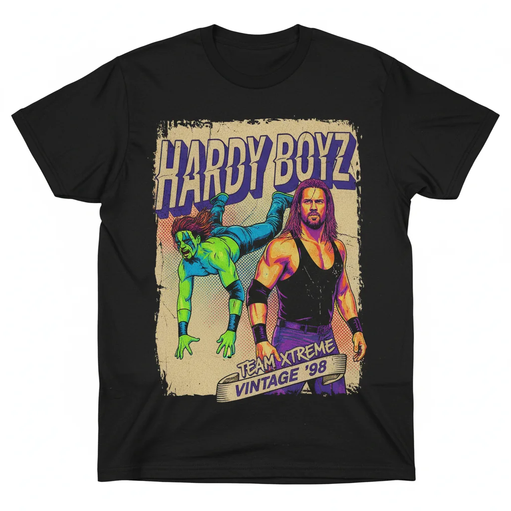 Vintage Hardy Boyz Jeff & Matt Hardy Wrestling T-Shirt