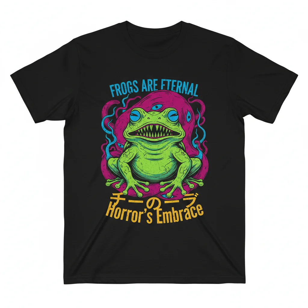 The Horrors Japanese Vintage Frog Tee – Ultra-Durable, Fade-Resistant & Perfect Fit