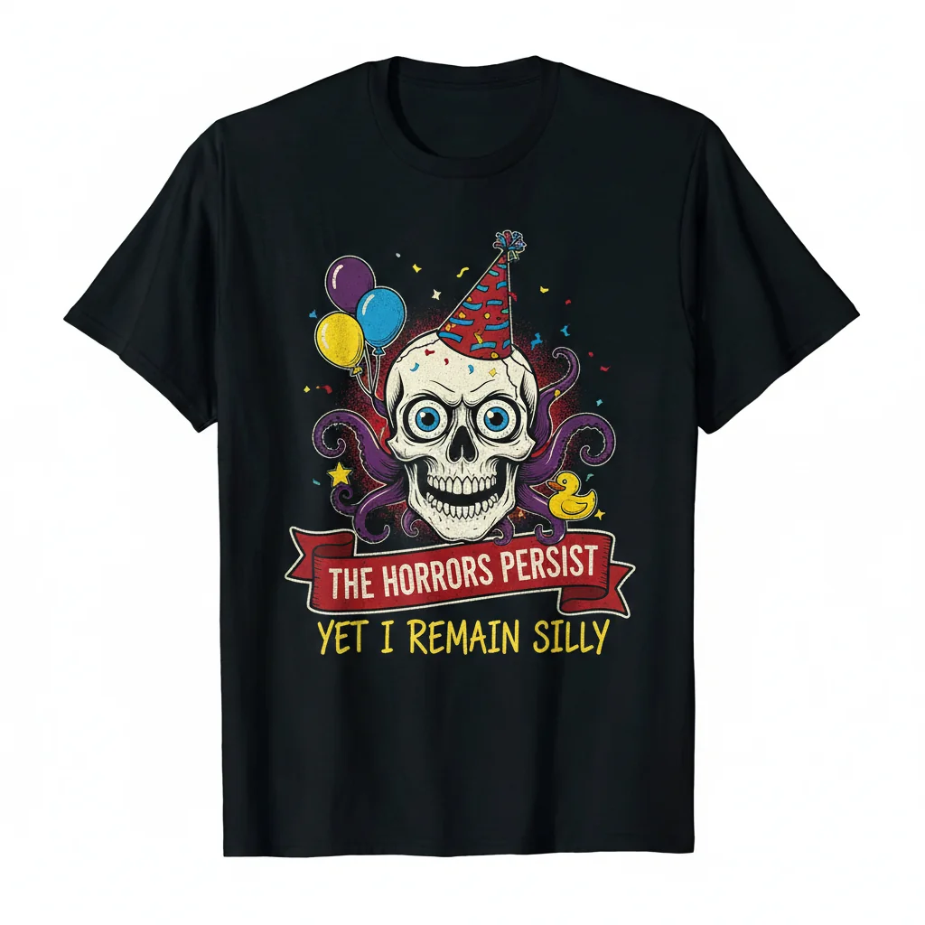 The Horrors Persist But I Remain Silly T-Shirt | Premium Unisex Cotton Tee