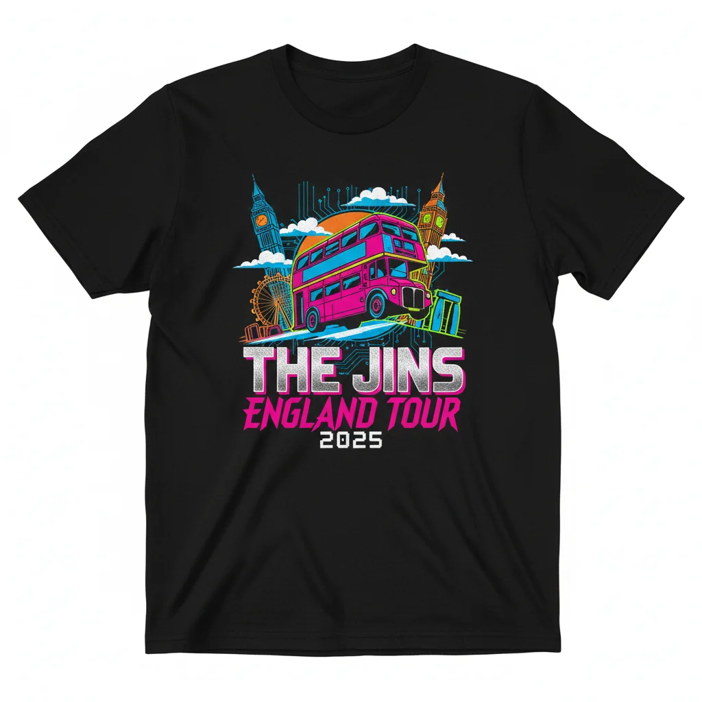 The Jins England Tour 2025 Official Commemorative T-Shirt