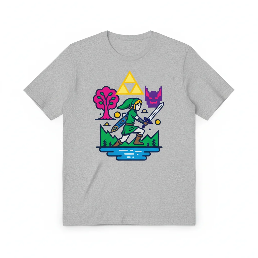 Premium Legend of Zelda Link Nintendo T-Shirt - Ultra Durable & Fade-Resistant