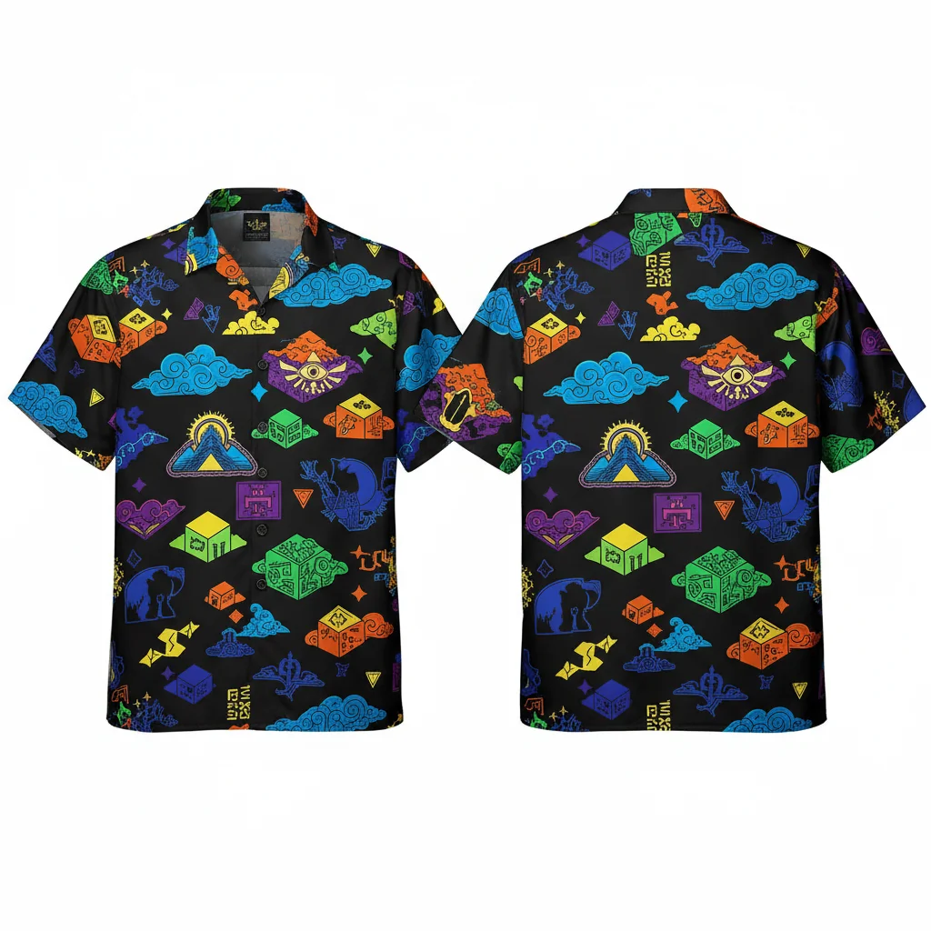 Zelda Majora's Mask Hawaiian Shirt | Fade-Resistant & Pre-Shrunk Button-Up