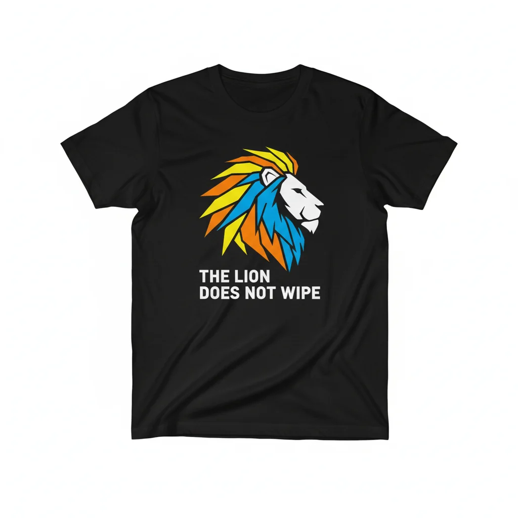 The Lion Does Not Wipe – Premium Durable Unisex Tee