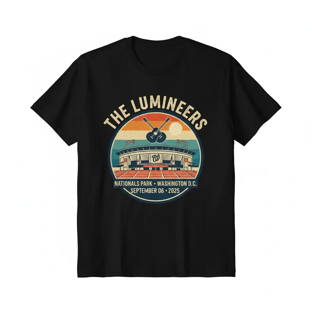 The Lumineers Nationals Park Washington 2025 Commemorative Tee