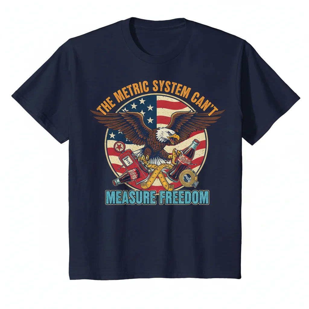 The Metric System Can't Measure Freedom Shirt | Funny Patriotic USA Tee