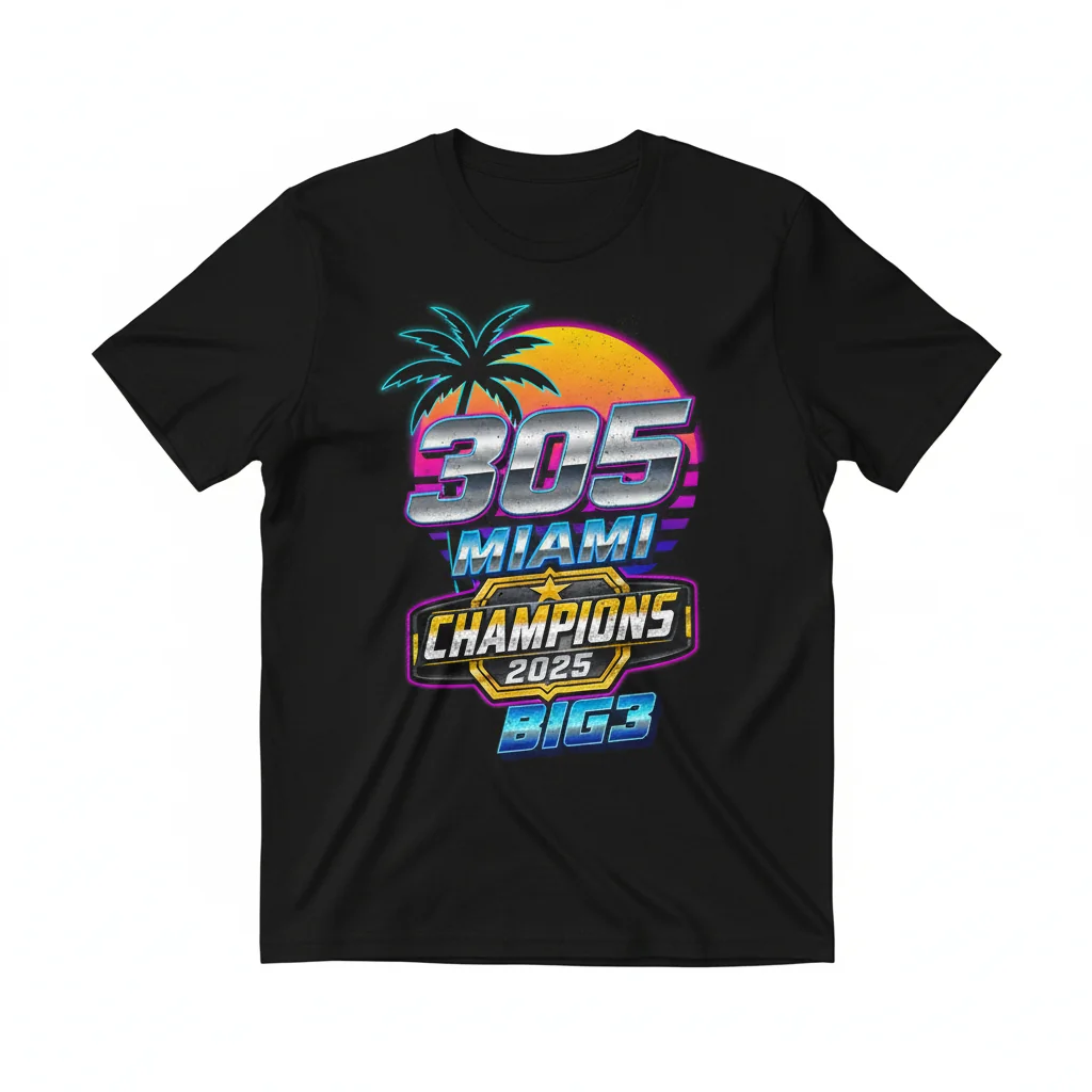Embrace the Spirit: Miami 305 x 2025 Big3 Champions Collection Shirt