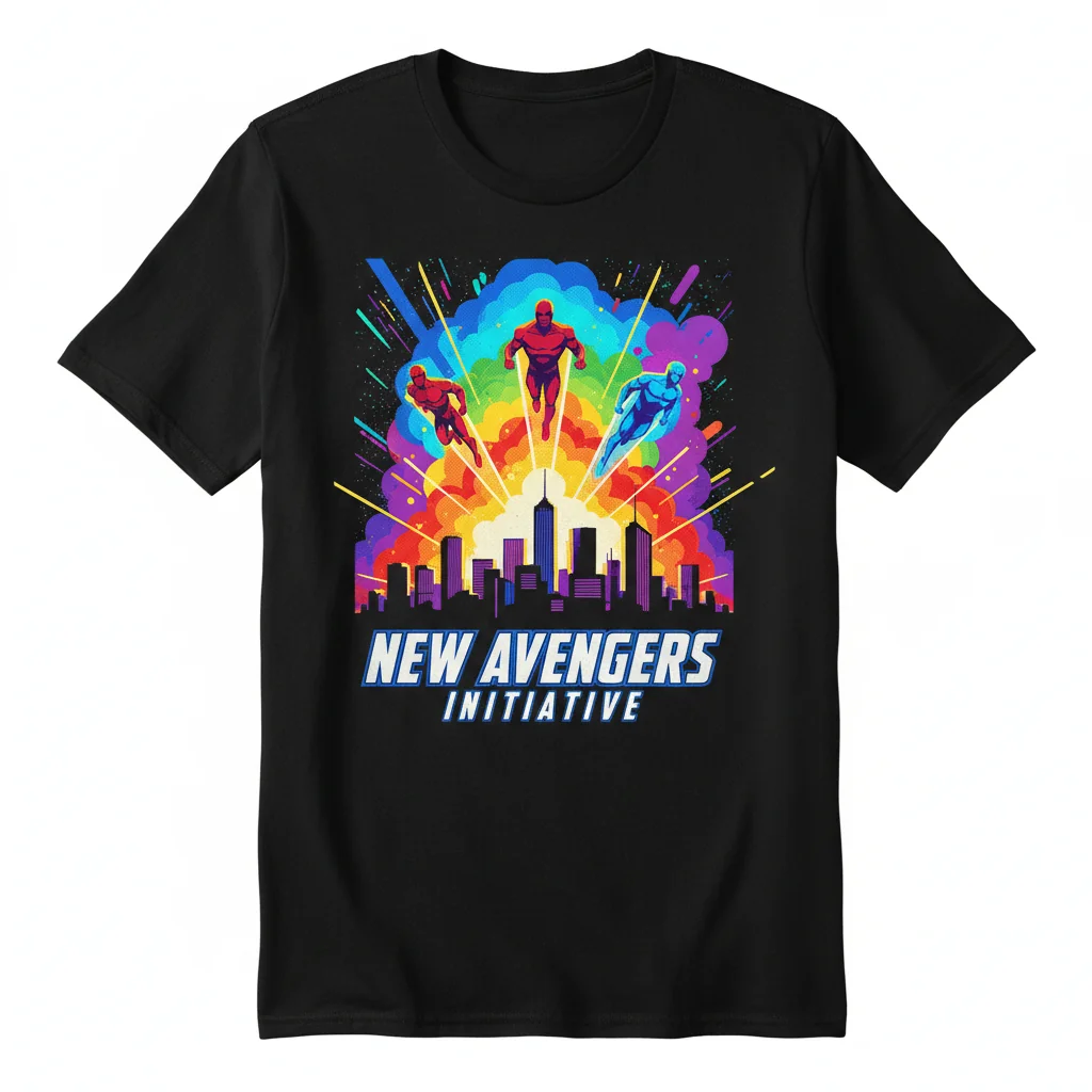 The New Avengers Essential T-Shirt | Marvel Comics Inspired Graphic Tee | Unisex Superhero Fan Apparel