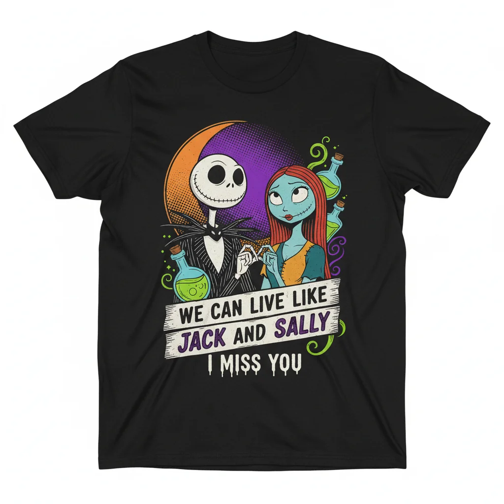The Nightmare Before Christmas Jack & Sally 'I Miss You' T-Shirt - Official Disney Apparel