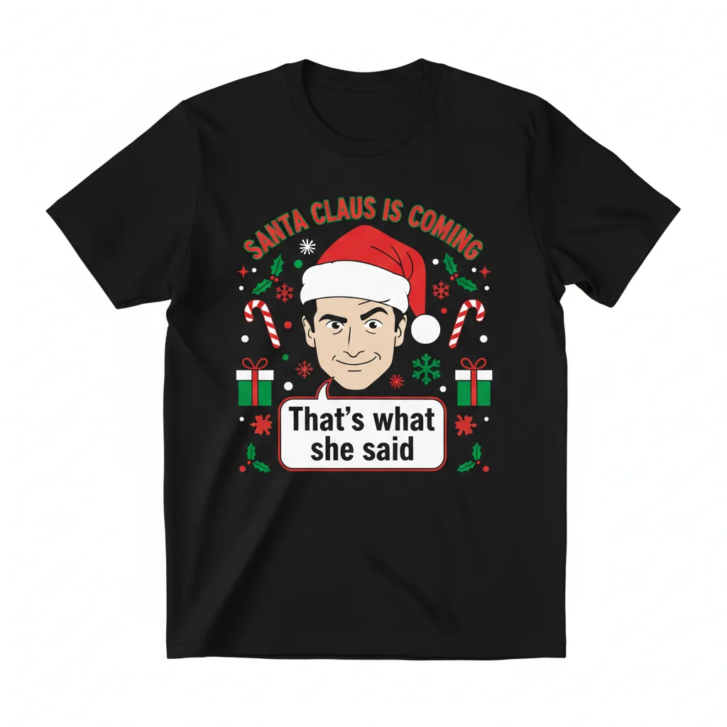 The Office Santa Claus is Coming – "That's What She Said" Premium Essential T-Shirt