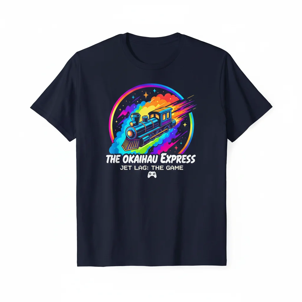 The Okaihau Express: Jet Lag The Game T-Shirt - Premium Cotton, Gamer Apparel