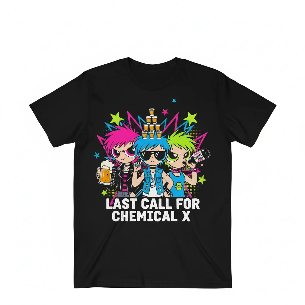 The Powerpuff Drinkers: A Toast to Nostalgia & Modern Flair Tee