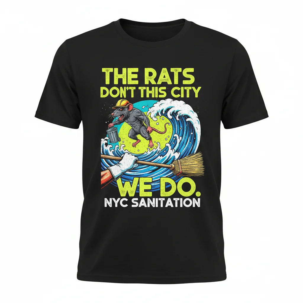 "The Rats Don't Run This City We Do" NYC Sanitation T-Shirt | New York Graphic Tee