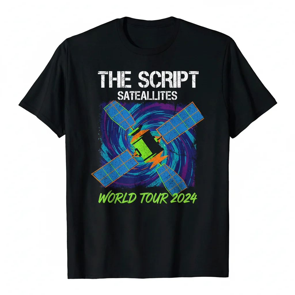 The Script Satellites World Tour 2024 Tee - Official Fan Merchandise