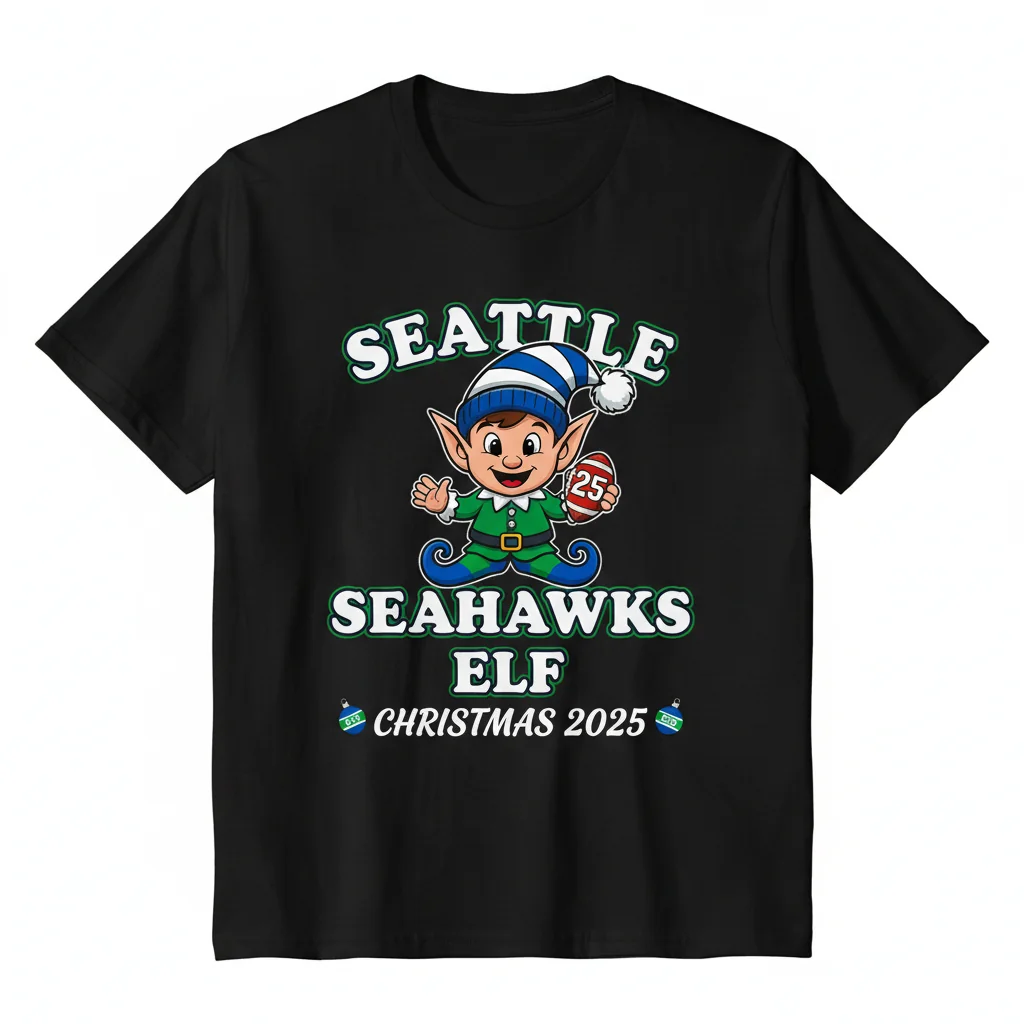 Seattle Seahawks Elf Christmas 2025 Shirt